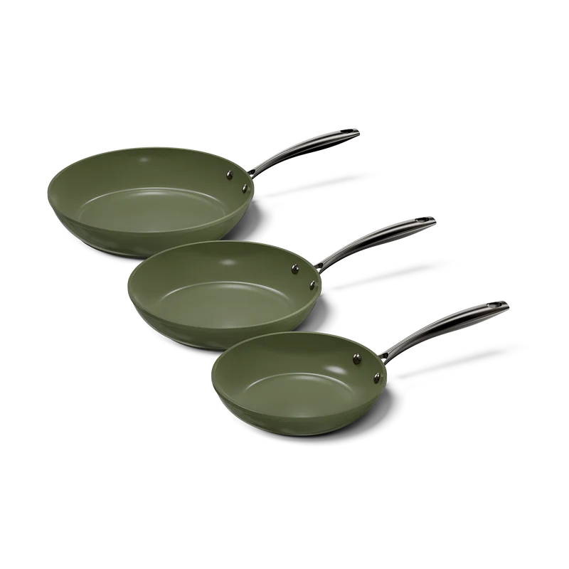 Dark Olive Koekenpannenset 3-delig